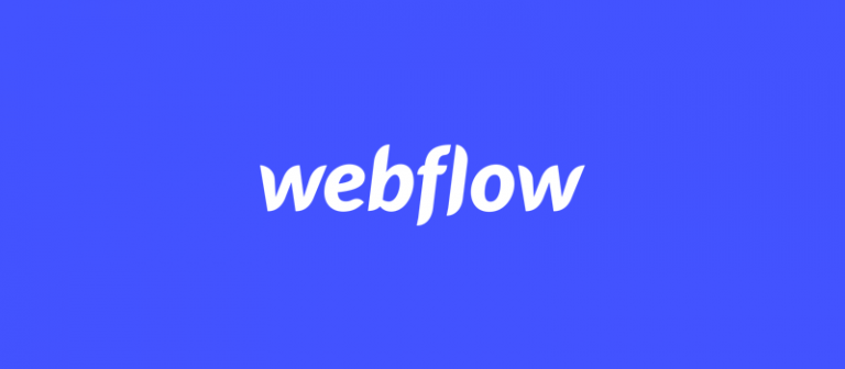 Webflow logo taustalla